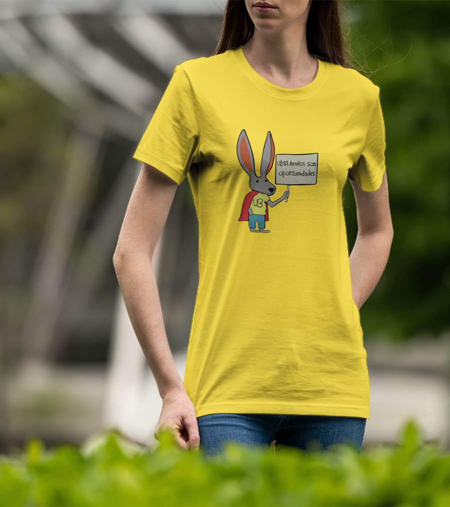 UB Conejo Obstáculos Son Oportunidades Amarillo T-Shirt