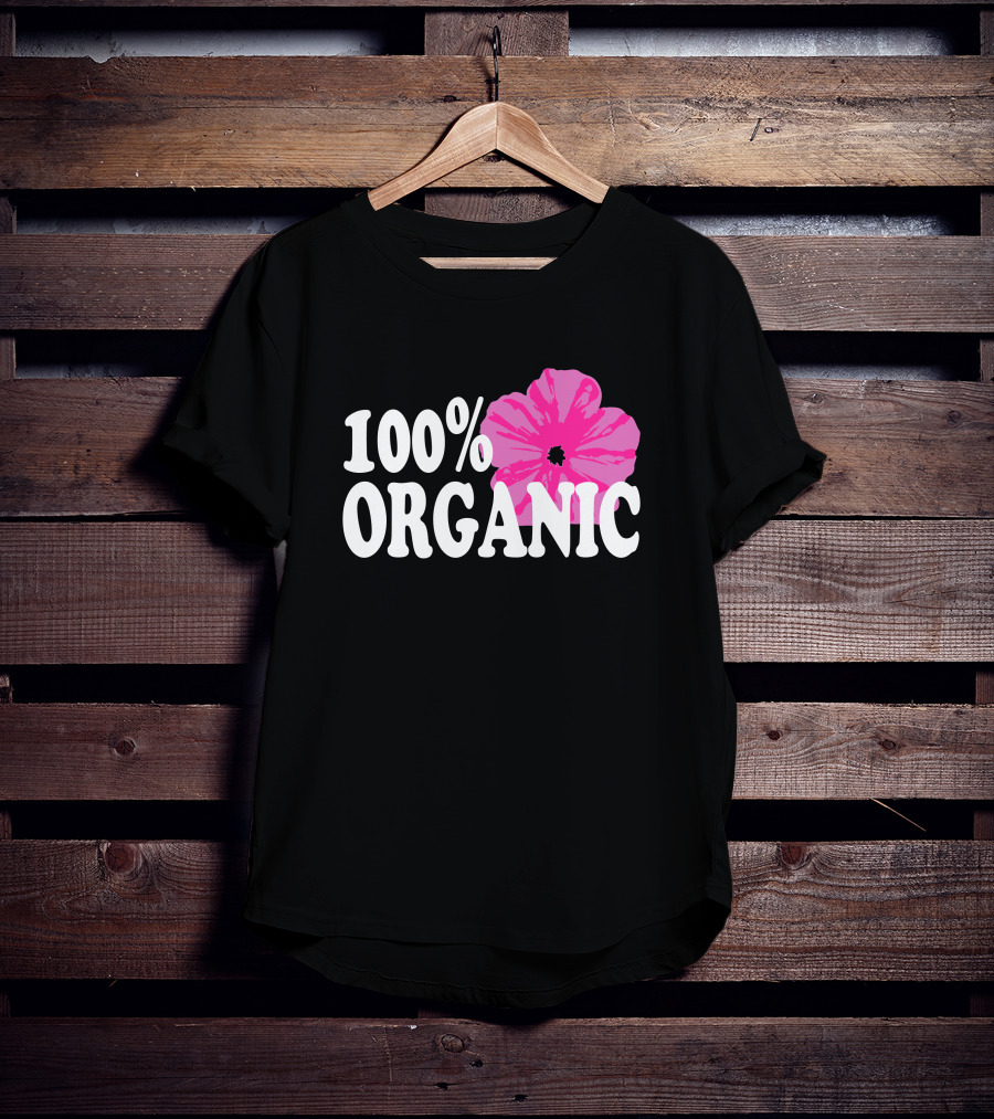 Santea Merch 100% Organic Pink Flower Sannysants T-Shirt