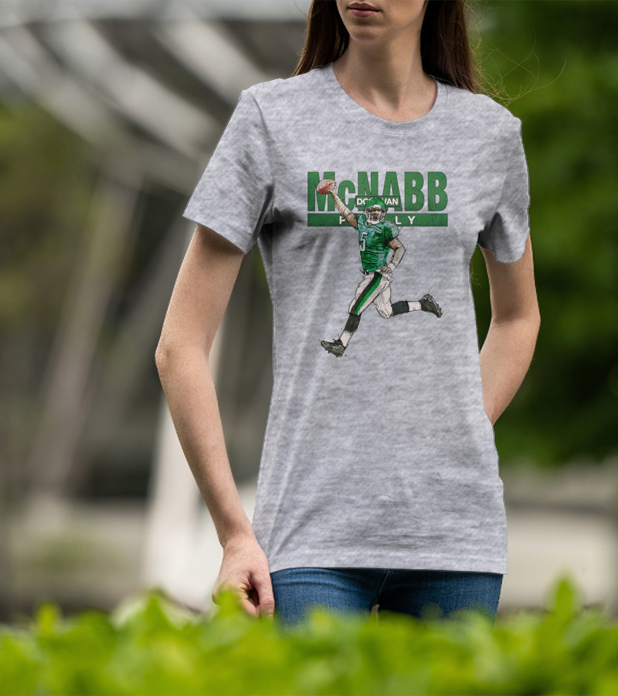 Donovan McNabb Philly Football Green Number 5 Drawing T-Shirt