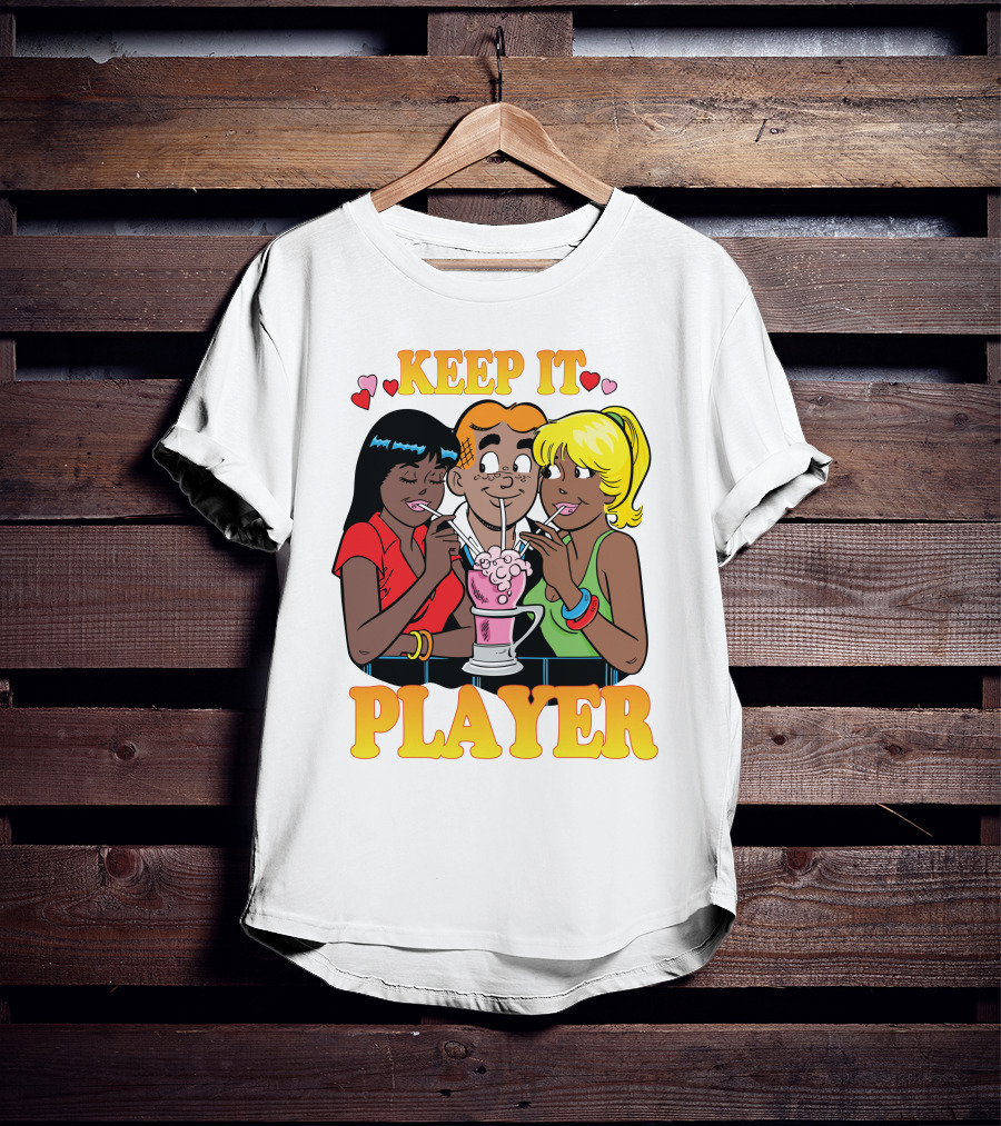 Archie Comics Betty And Veronica Keep It Player Milkshake Scene T-Shirt