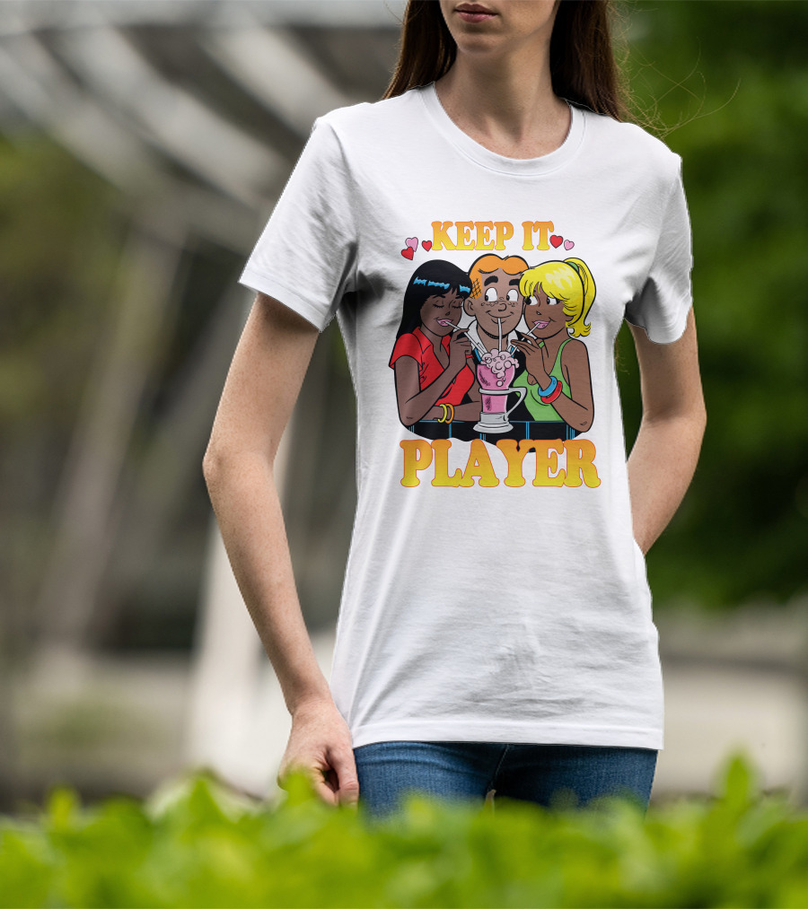 Archie Comics Betty And Veronica Keep It Player Milkshake Scene T-Shirt