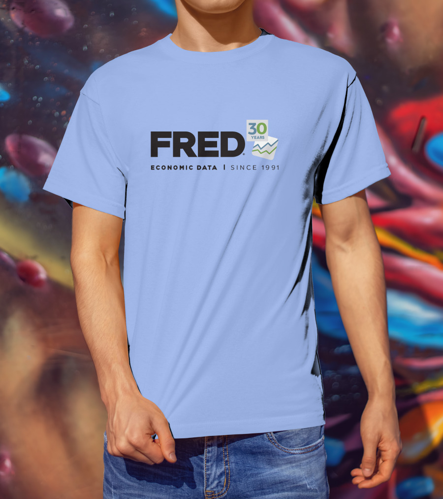 FRED Economic Data 30 Years Since 1991 T-Shirt