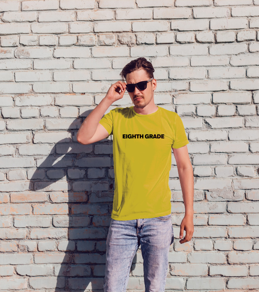 Eighth Grade Movie By Bo Burnham Yellow Background T-Shirt