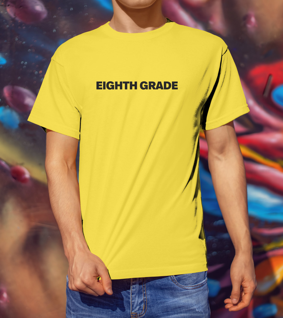 Eighth Grade Movie By Bo Burnham Yellow Background T-Shirt