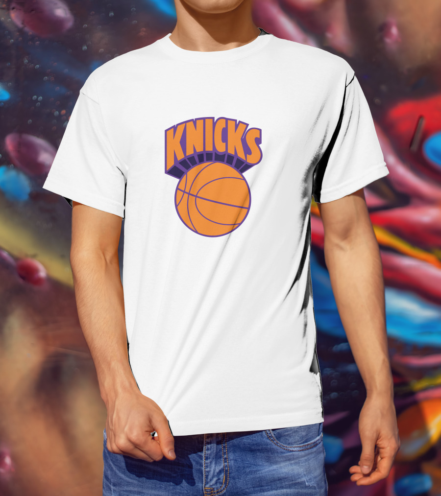 Hannasaurus69 Jimmy D New York Knicks Basketball Text Orange Purple T-Shirt