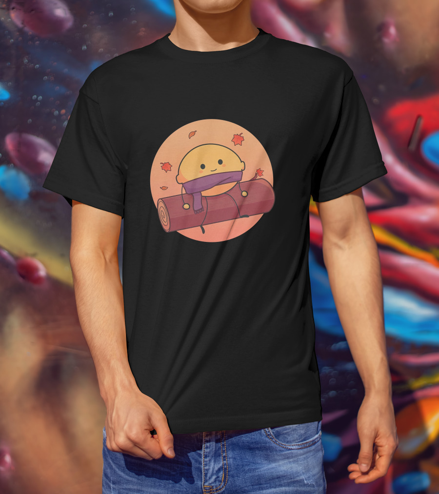 Drops By Ponk Merch Lemon Fall Leaves Cozy Autumn Logs T-Shirt