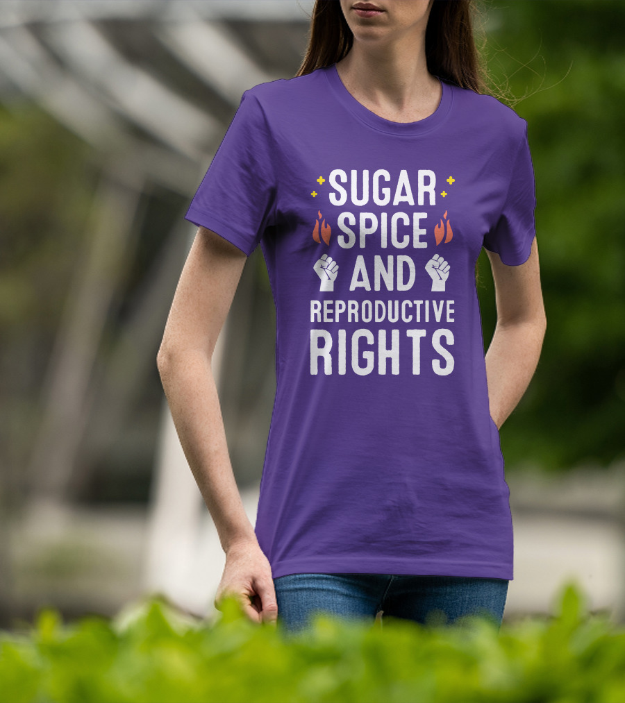 SirKatelyn Sugar Spice And Reproductive Rights Fist And Flame T-Shirt