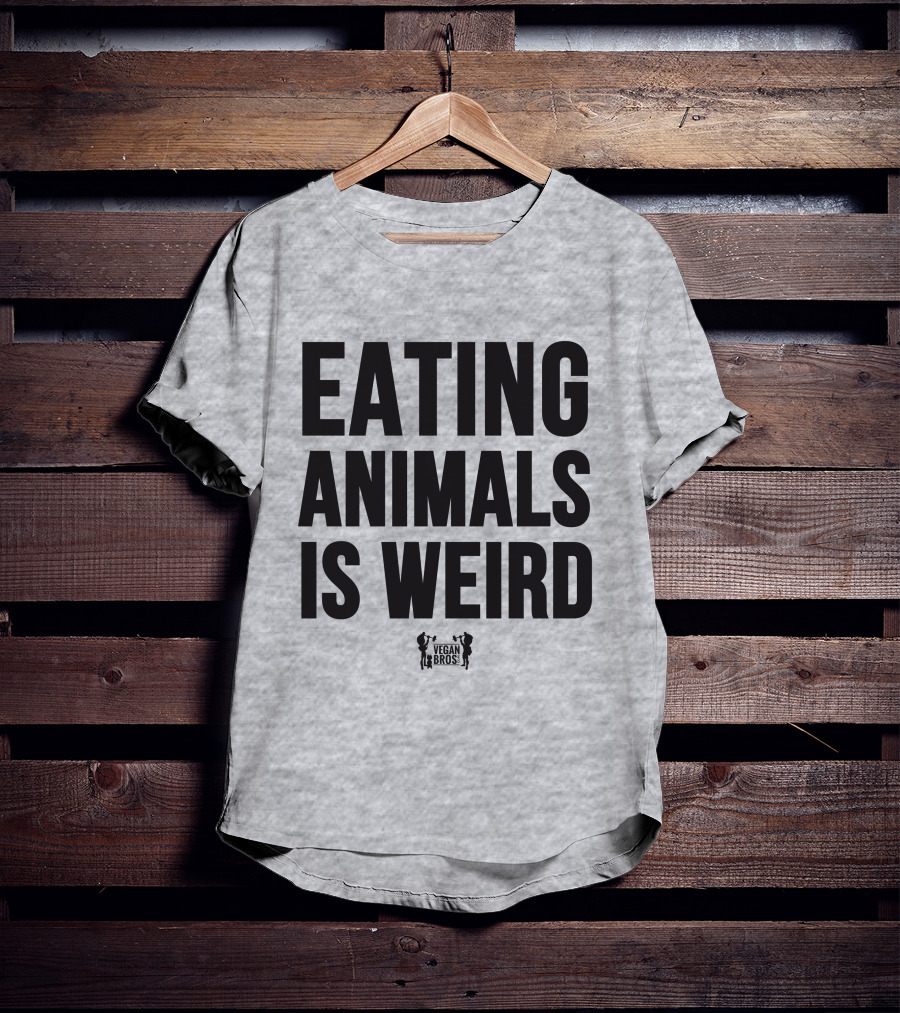 Eating Animals Is Weird Vegan Bros Veganuary John Oberg T-Shirt