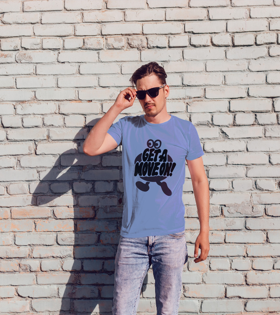 Jahdiary Get A Move On Playful Running Character T-Shirt
