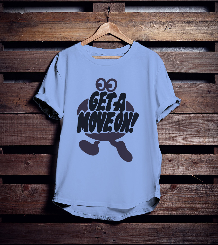 Jahdiary Get A Move On Playful Running Character T-Shirt