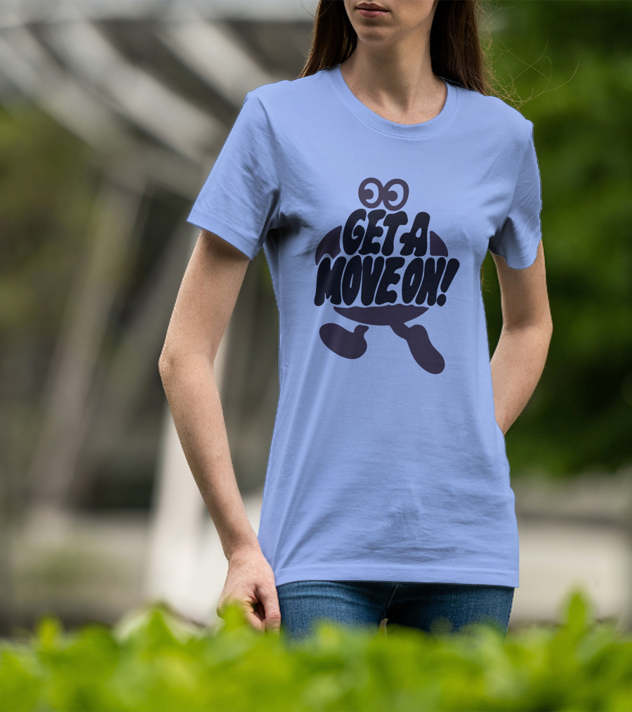 Jahdiary Get A Move On Playful Running Character T-Shirt