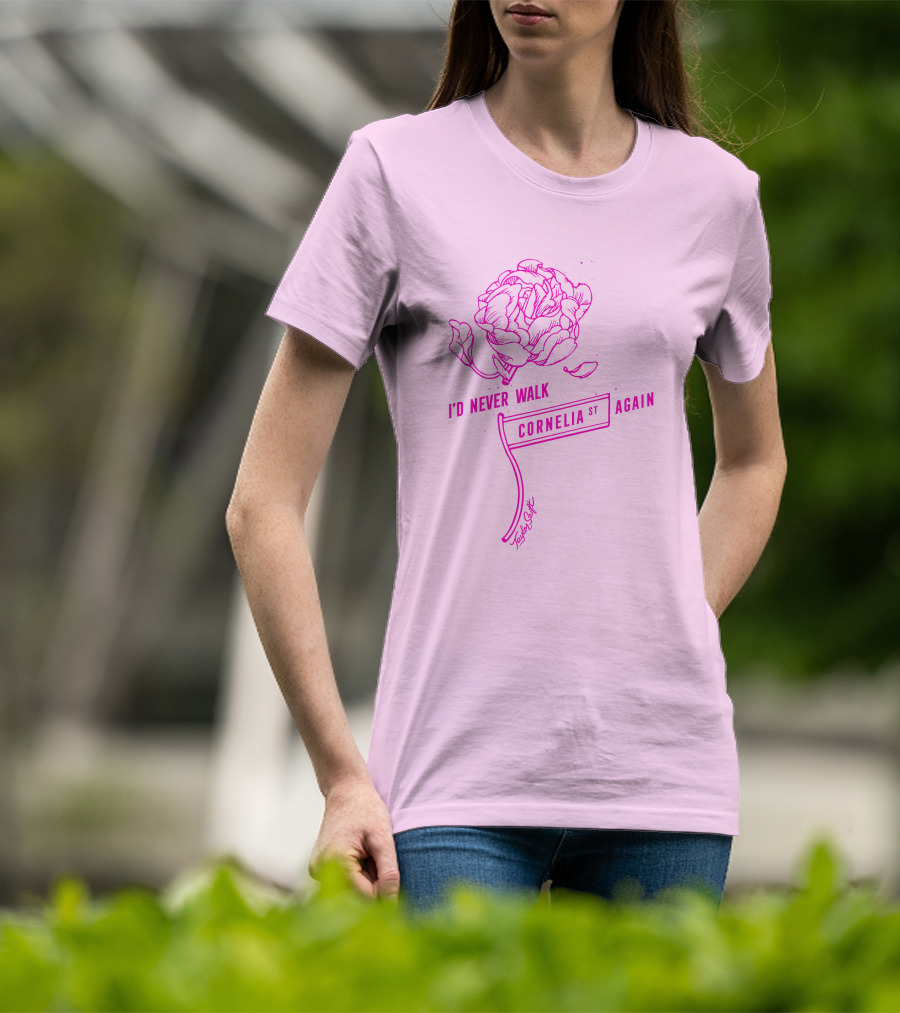 Taylor Swift Cornelia St I'd Never Walk Again Rose Drawing T-Shirt
