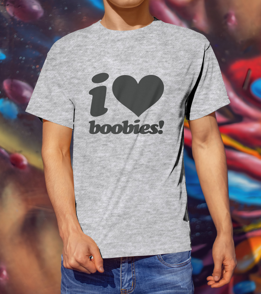 Rash I Love Boobies I Heart Boobies T-Shirt