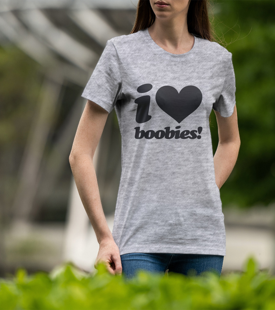 Rash I Love Boobies I Heart Boobies T-Shirt