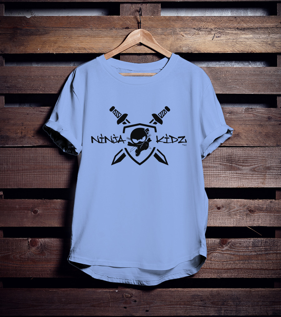 Ninja Kidz Shield With Swords And Ninja Character T-Shirt