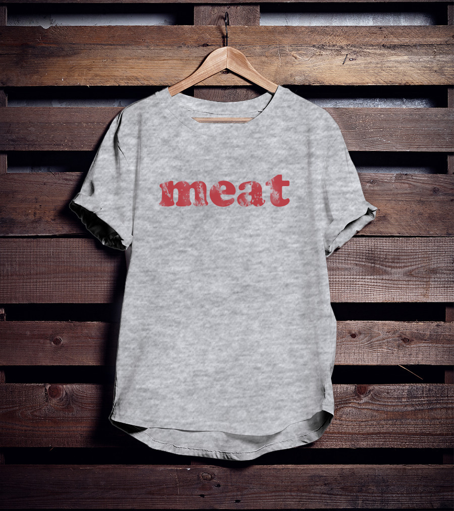 Meatzine Merch Red Distressed Meat T-Shirt