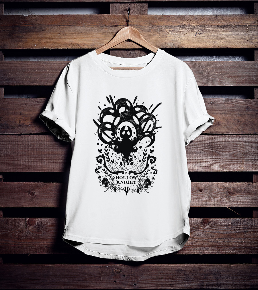 Shirocreate Hollow Knight Silhouette And Abstract Line T-Shirt