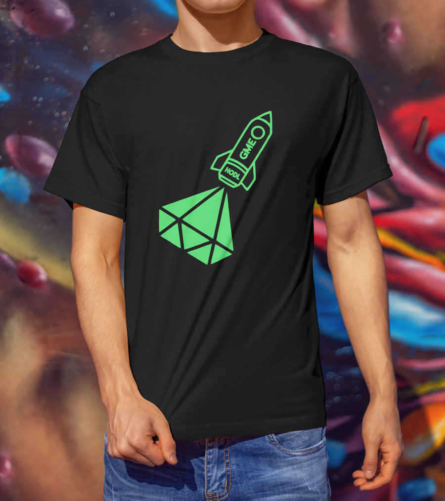 GME HODL Rocket To The Moon St. Patrick's Day Green T-Shirt