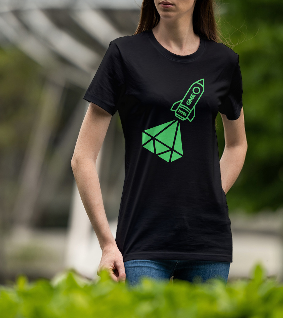 GME HODL Rocket To The Moon St. Patrick's Day Green T-Shirt