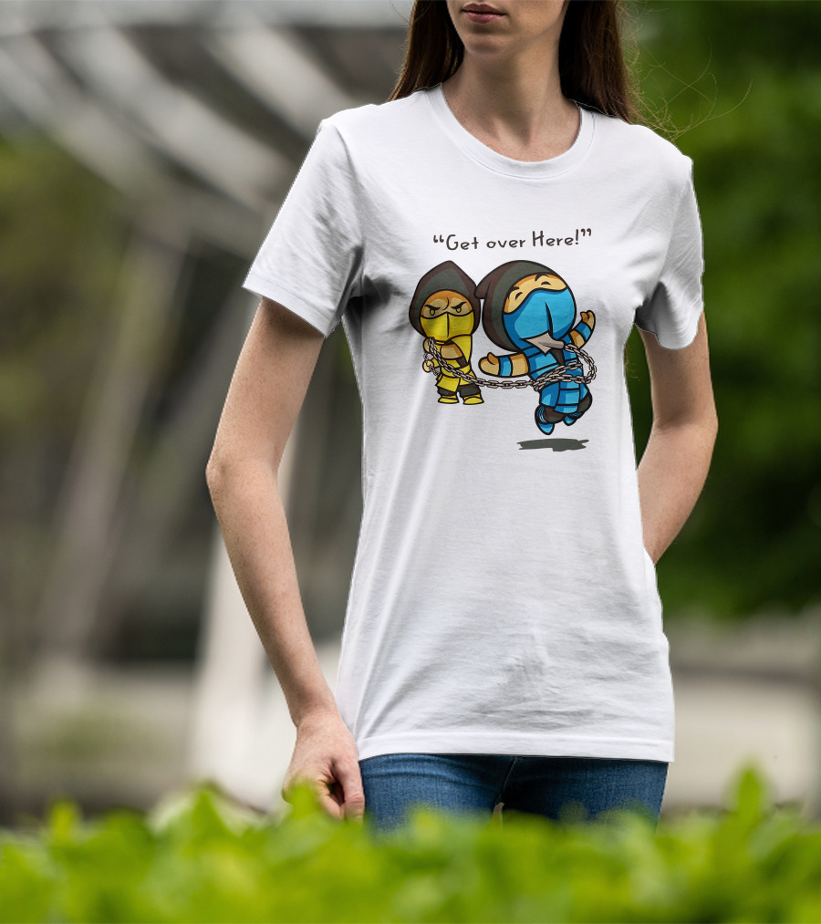 Mortal Kombat Scorpion Chibi Get Over Here The Krypt Classic Scene T-Shirt