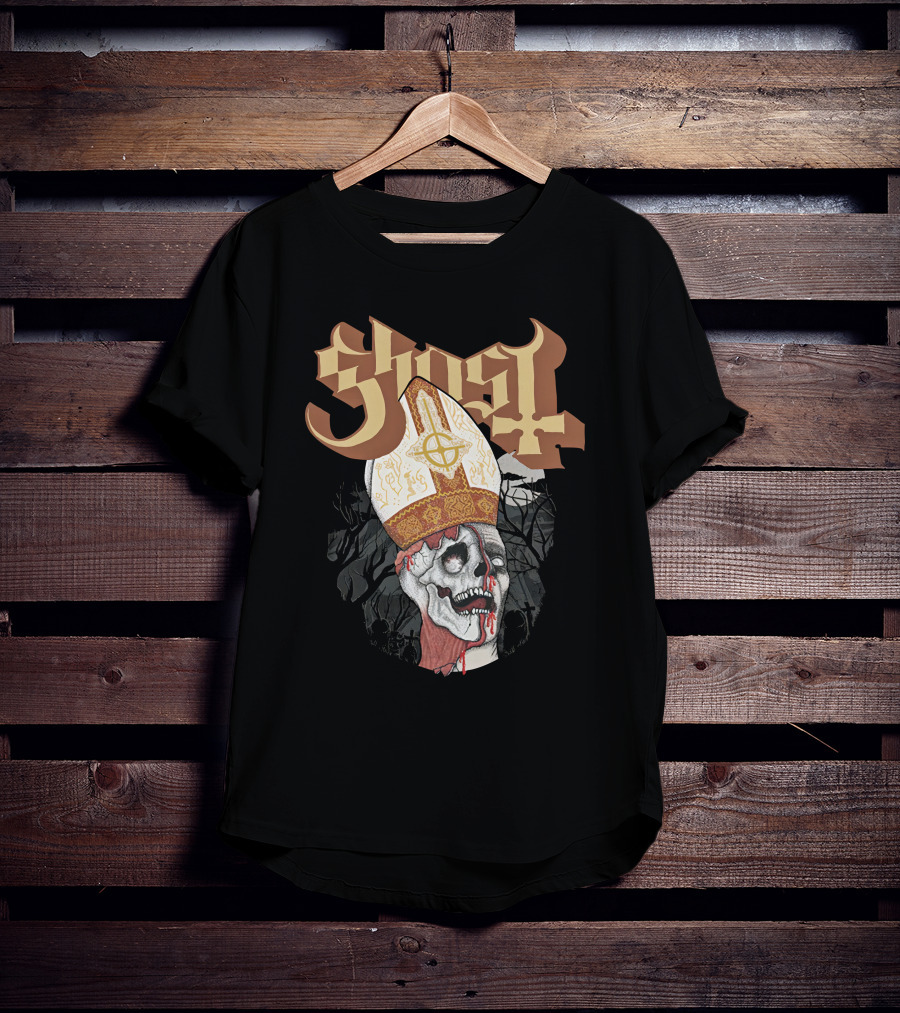 Ironender17 Ghost The Dead Are Alive Papal Zombie T-Shirt