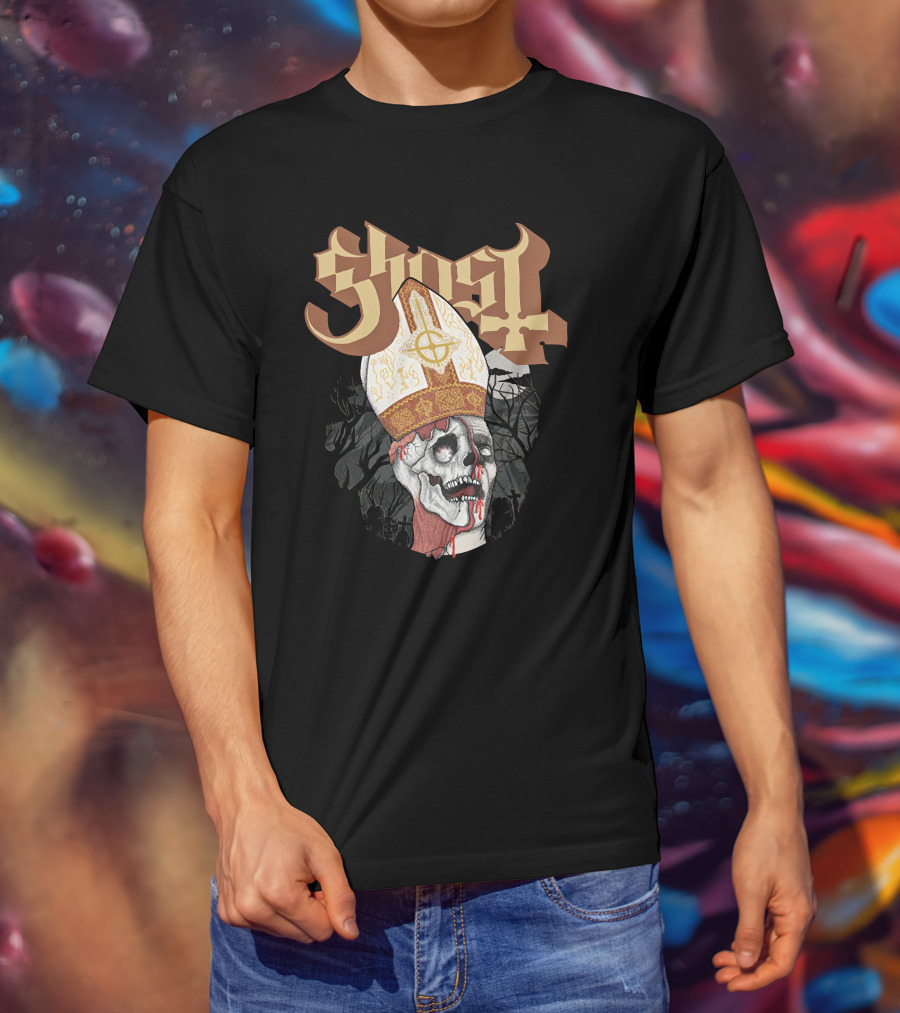 Ironender17 Ghost The Dead Are Alive Papal Zombie T-Shirt