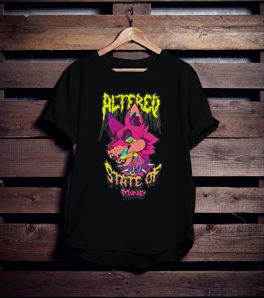 Altered State Of Mind Vivid Graphic Wolf Art Corelle Vairel T-Shirt