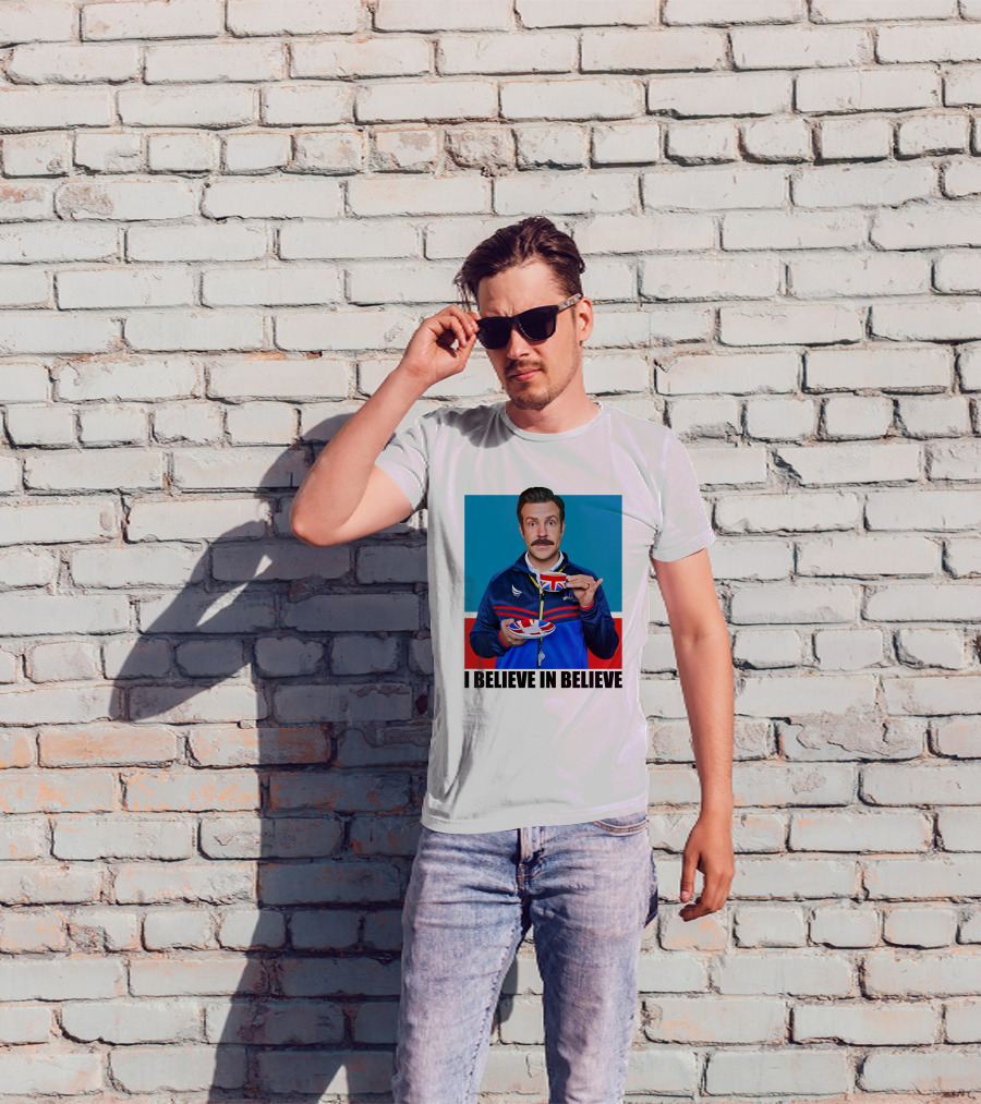 Ted Lasso I Believe In Believe Union Jack Coffee Cup T-Shirt