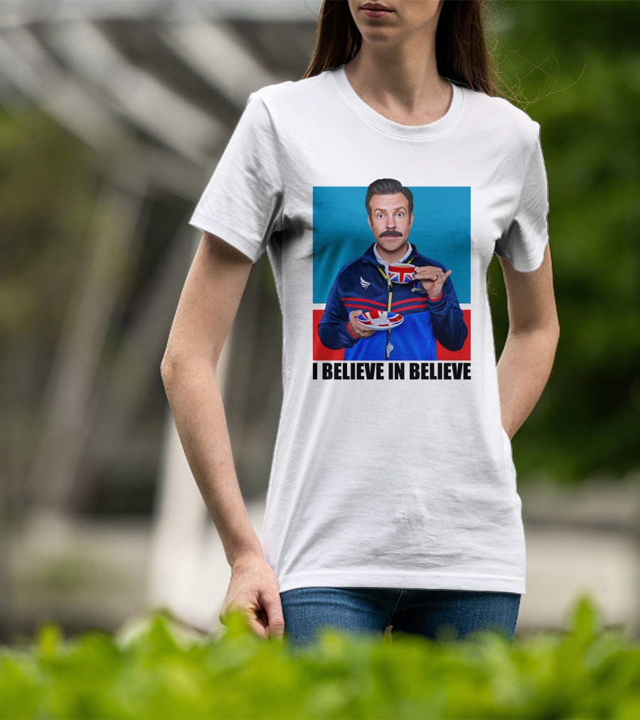Ted Lasso I Believe In Believe Union Jack Coffee Cup T-Shirt