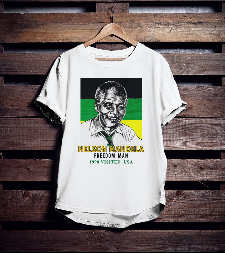 Jointcustodydc Nelson Mandela Freedom Man 1990 Visited USA T-Shirt