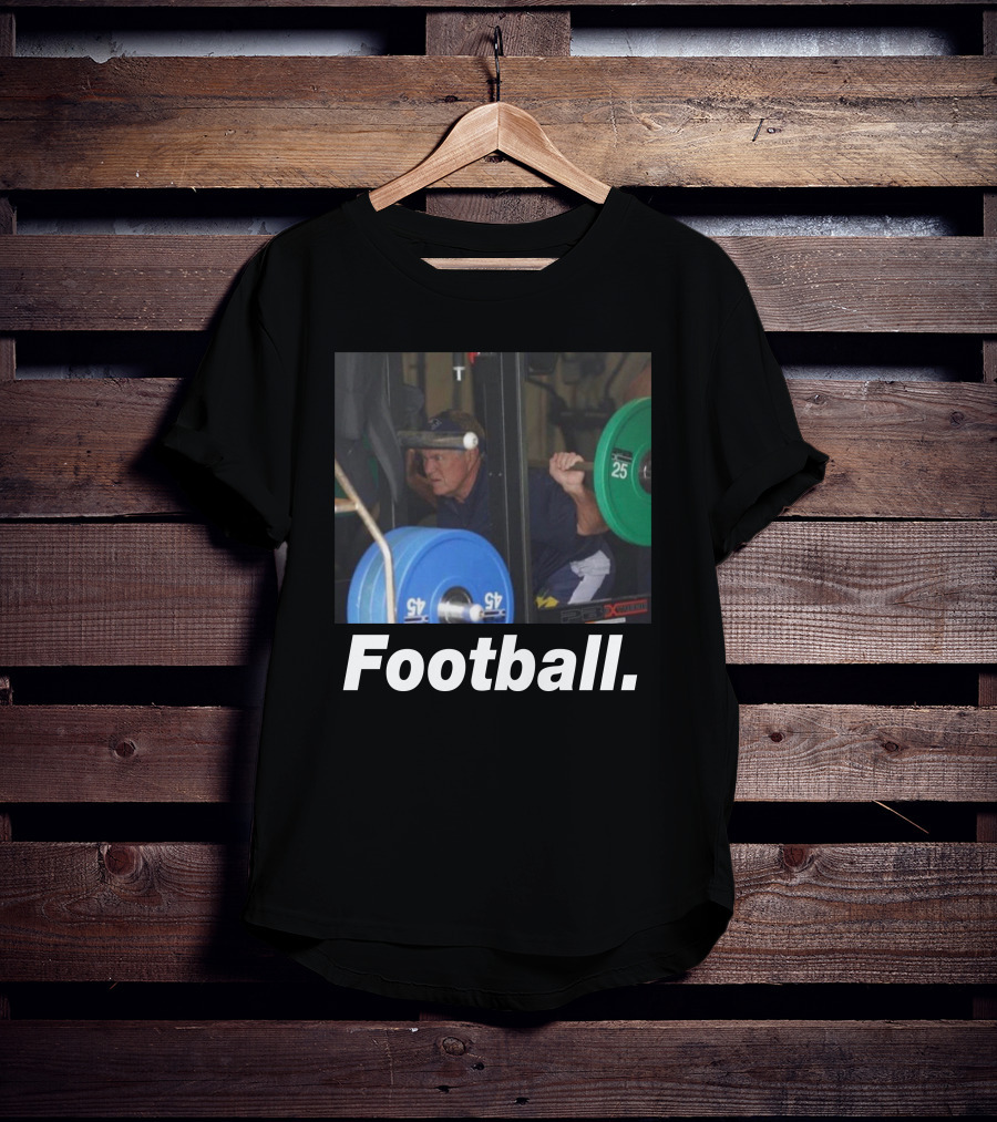 The Pat McAfee Show Football Boston Connor Gym Weightlifting Football T-Shirt