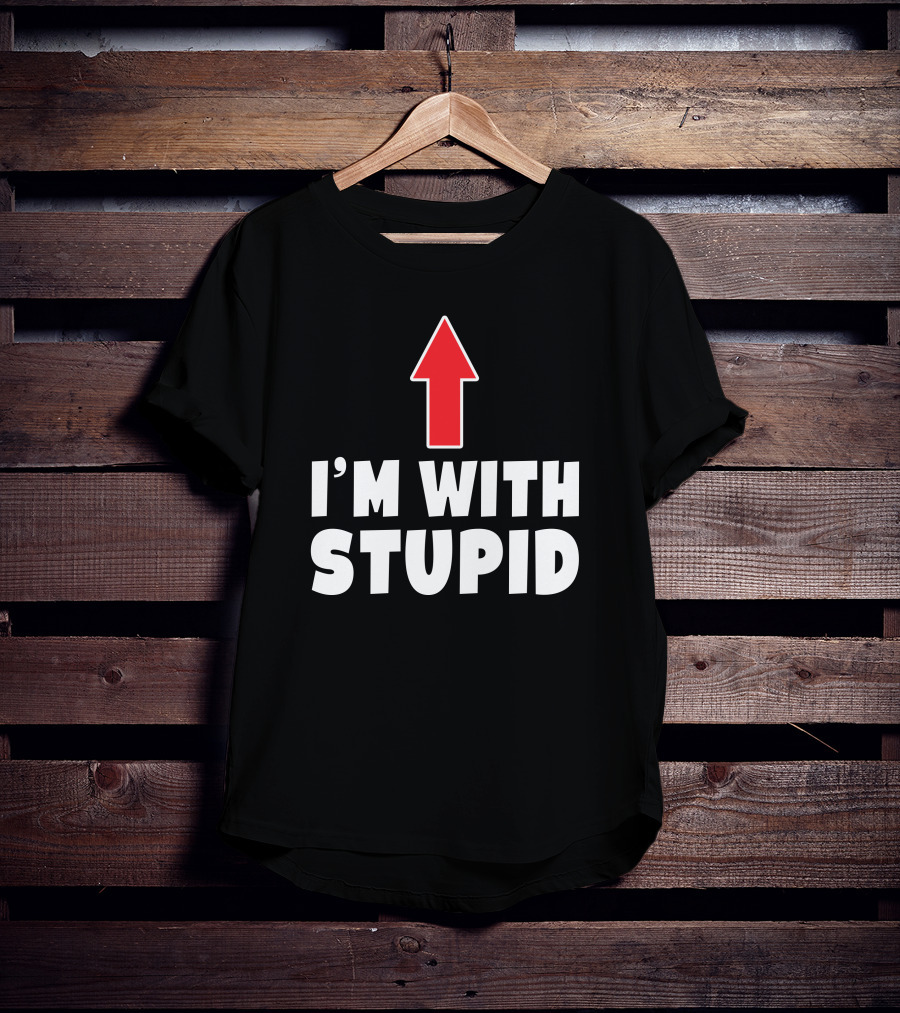 Fox Academy Bandcamp I'm With Stupid Arrow T-Shirt