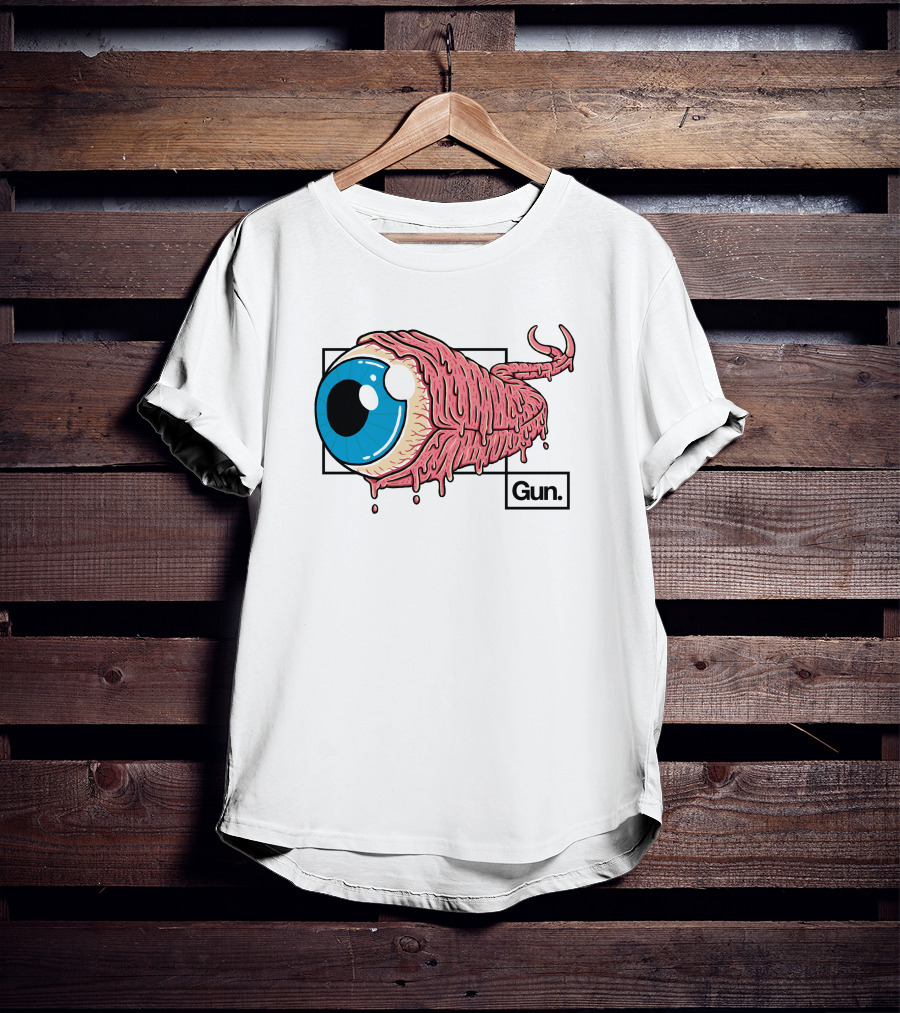 Guninteractive Shop Eye See You Creepy Eyeball Art By Gun T-Shirt
