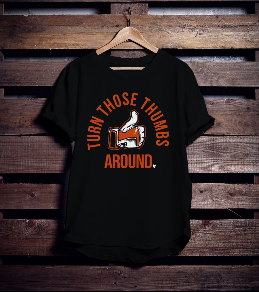 Turn Those Thumbs Around Orange Glove Iconic Image T-Shirt
