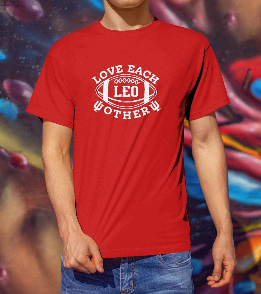 Homefield Apparel Love Each Other Leo Football T-Shirt