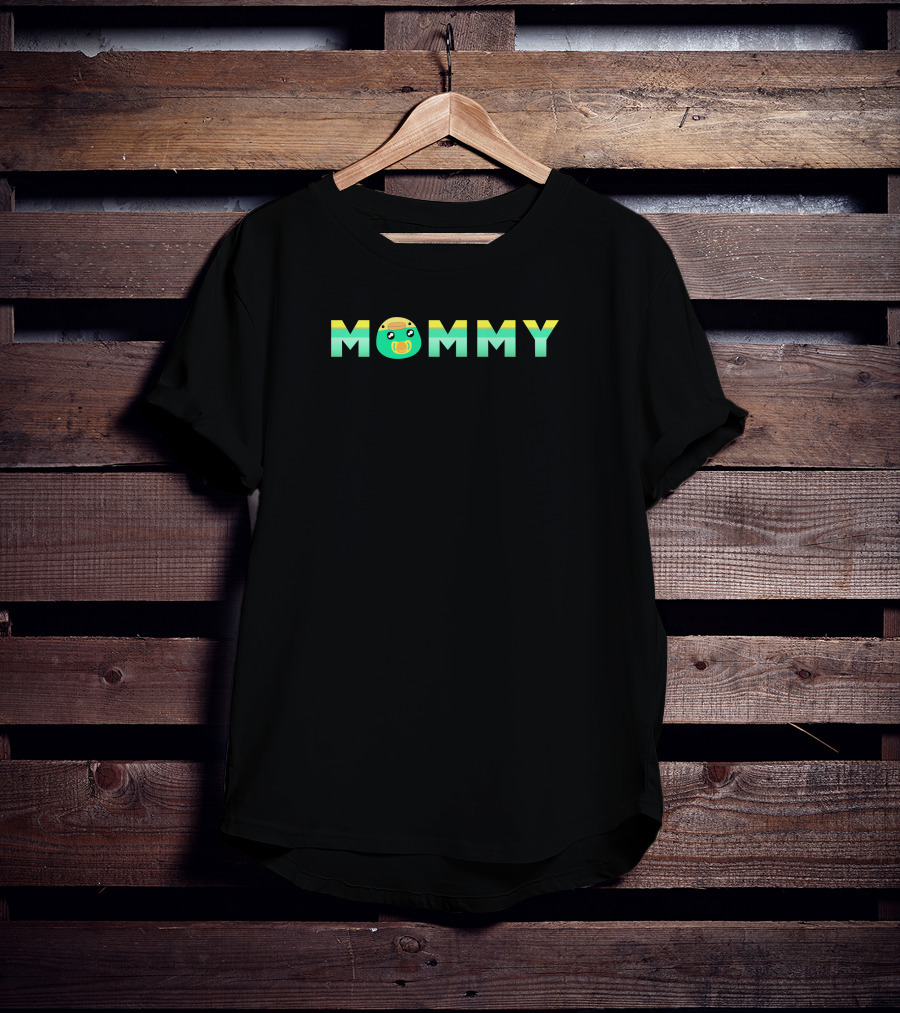 Mommy Cute Baby Emoji Text T-Shirt