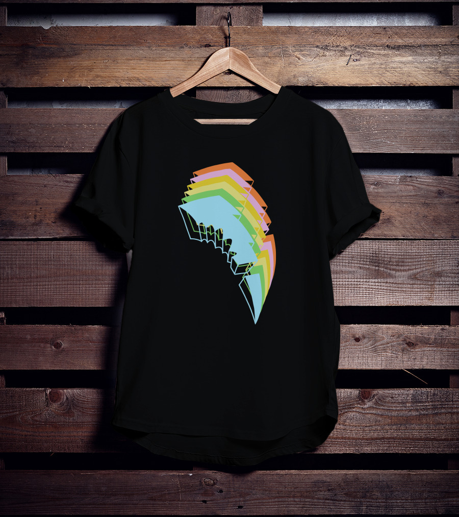 Jauz Merchandise Heybitethis Rainbow Lightning Bolt T-Shirt