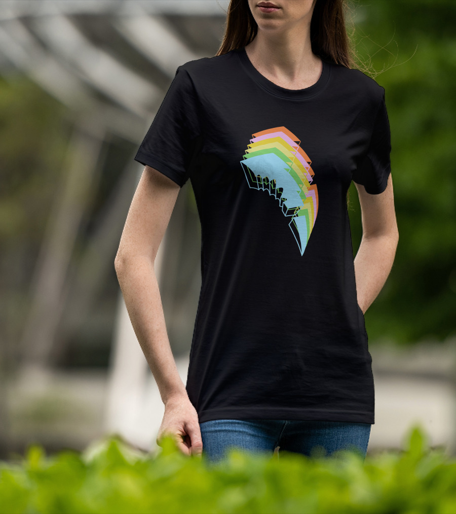 Jauz Merchandise Heybitethis Rainbow Lightning Bolt T-Shirt