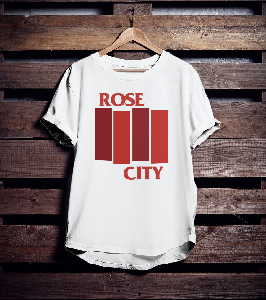 Rivetgear Shop Rose City Flag Rivet Gear Red Bar T-Shirt