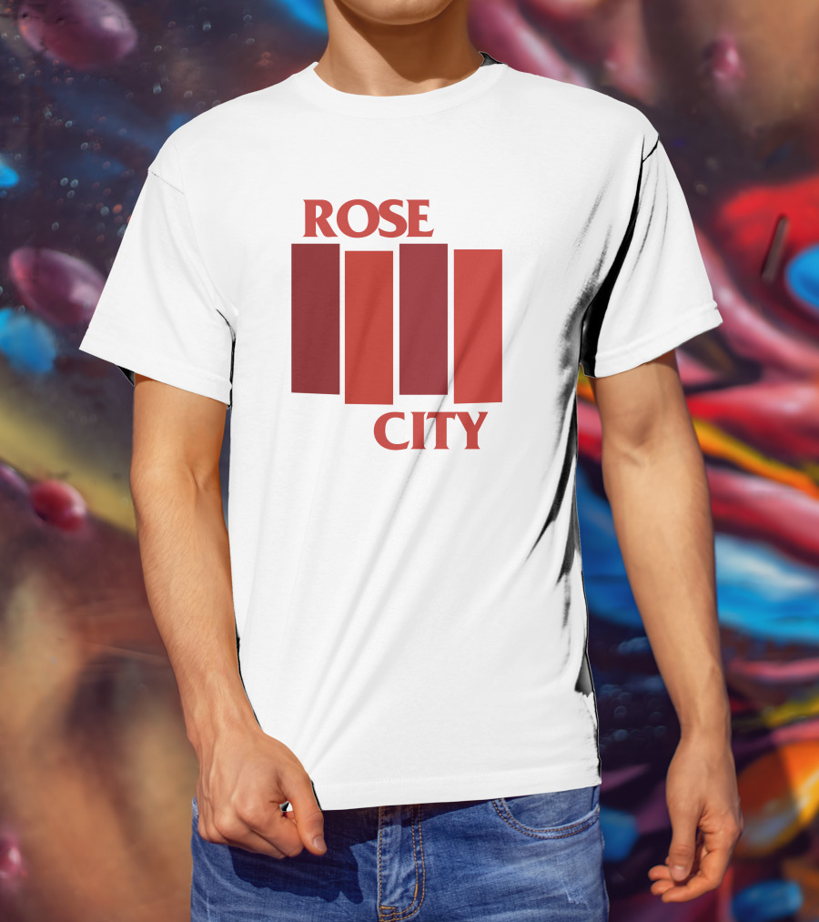 Rivetgear Shop Rose City Flag Rivet Gear Red Bar T-Shirt