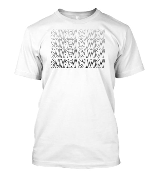 Campeche Collective Store Sunken Cannon Text Repetition T-Shirt