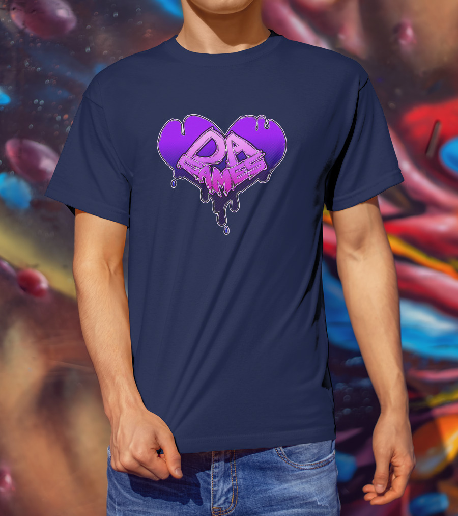 DAValentine Heart Drip Design DA Games Will Ryans Store T-Shirt