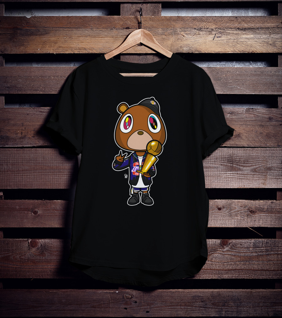 Can't Beat LA Store Yeezy X Mamba Champion Bear With Trophy T-Shirt