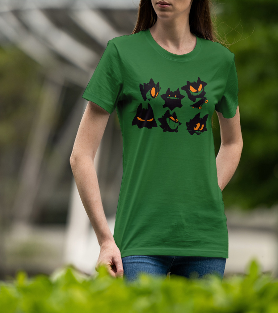 More Gengars 3Buddy And SNC Ghostly Faces Duo Skateboarding Collection T-Shirt