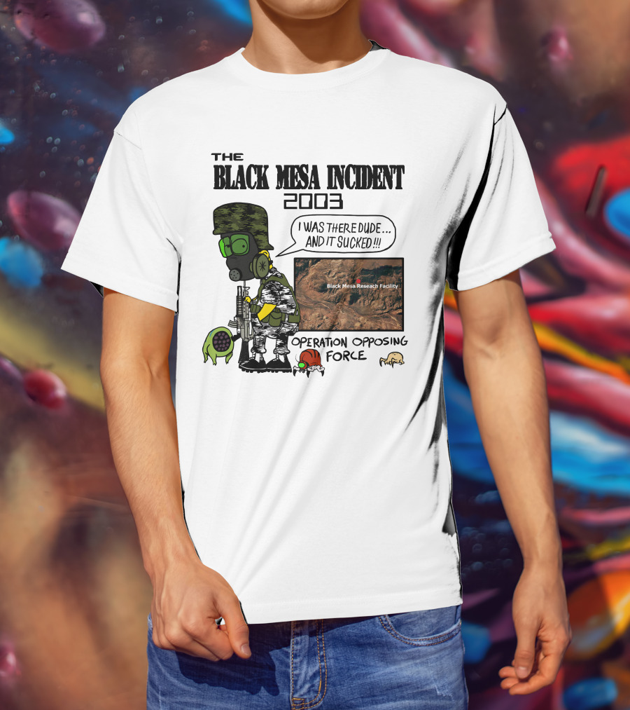 The Black Mesa Incident 2003 Operation Opposing Force Bootleg Bart Style Maurs T-Shirt