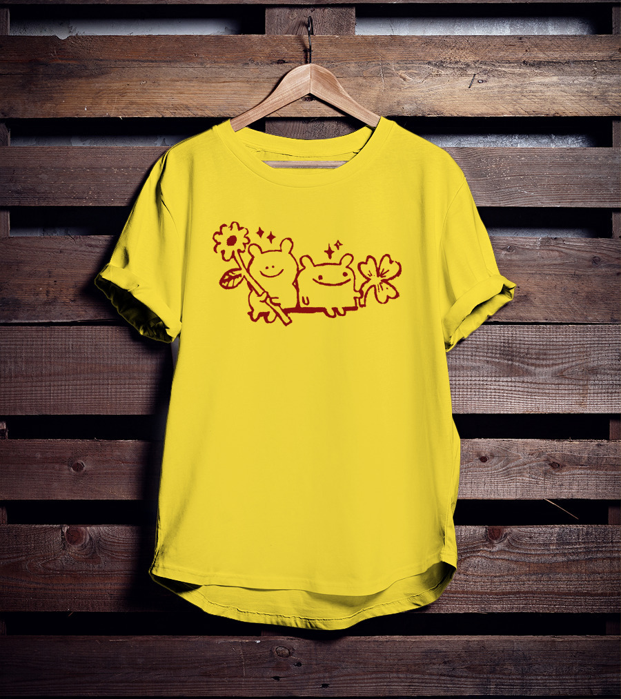 Megan Rose Ruiz Bear Friends Meg Zavala Cute Smiling Flower Duo T-Shirt