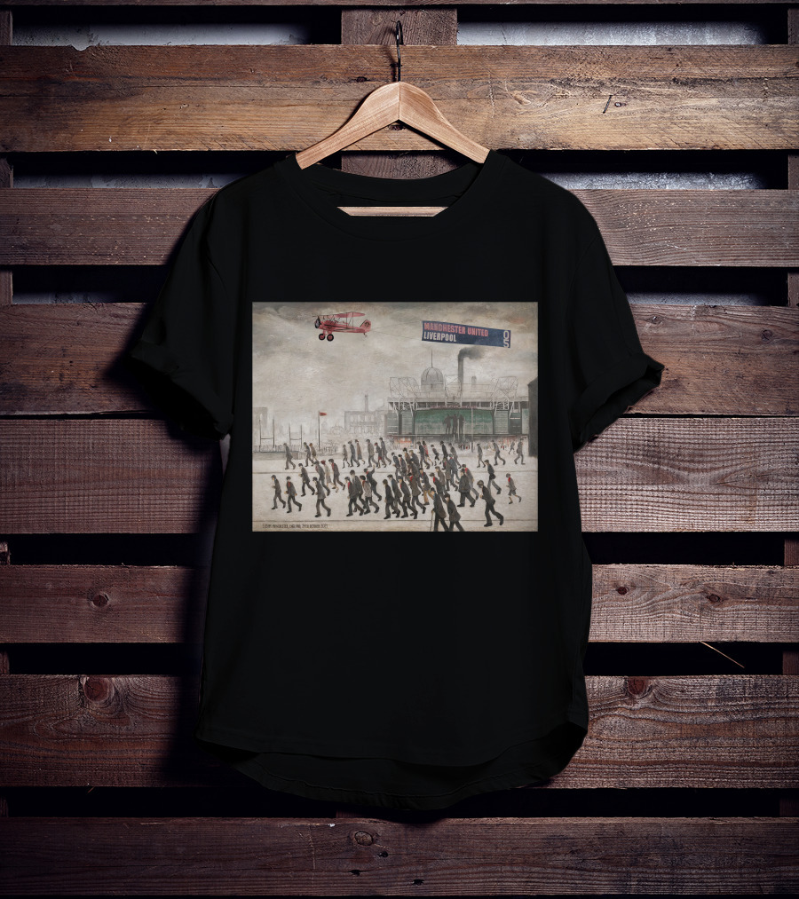 Proper Tees Merch Store Manchester United Liverpool Football Art Crowd Scene T-Shirt