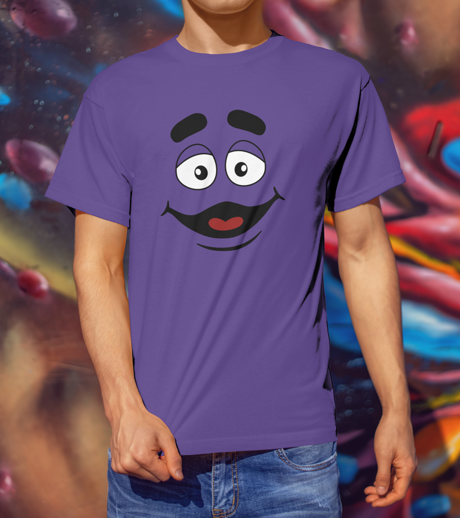 Grimace Smile Face McDonald's Character T-Shirt