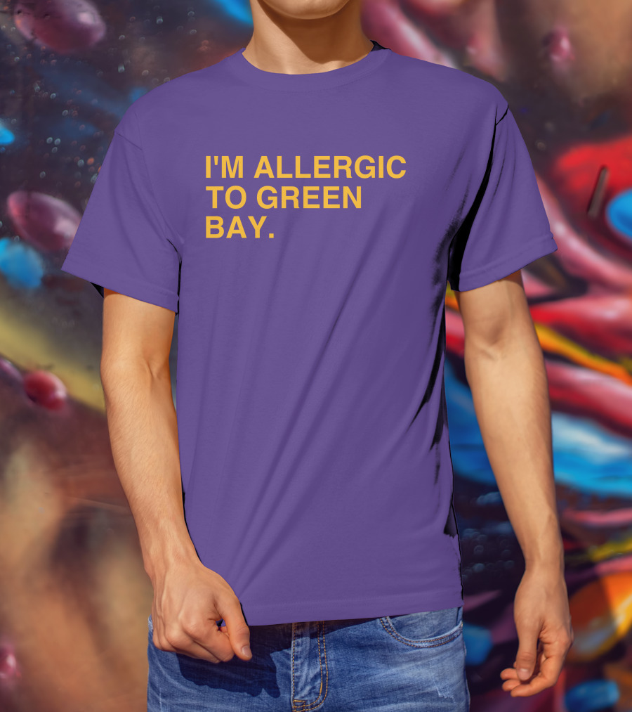 I'm Allergic To Green Bay Packers Football Fan Rivalry T-Shirt