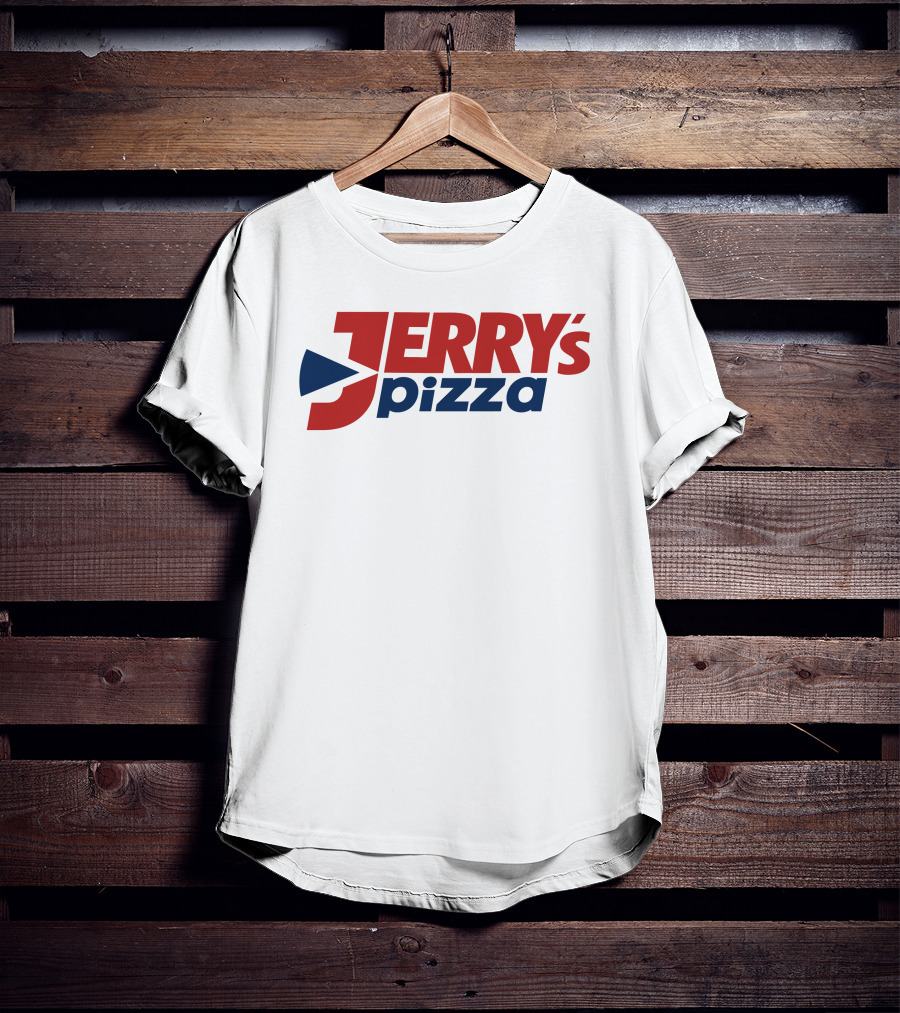 Eric D Jerrys Pizza Logo Design Jerrys Pizza T-Shirt